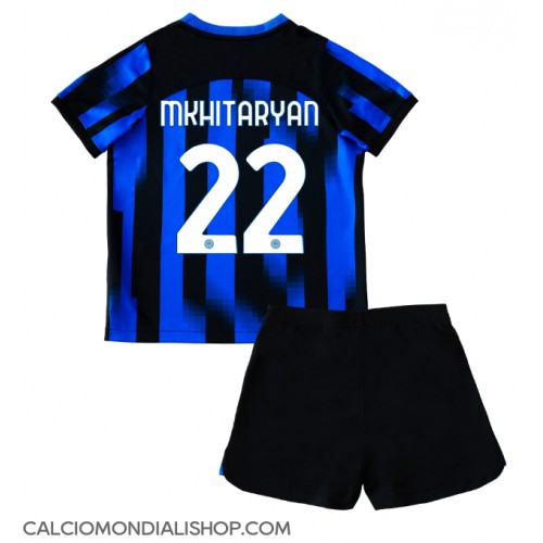 Maglie da calcio Inter Milan Henrikh Mkhitaryan #22 Prima Maglia Bambino 2023-24 Manica Corta (+ Pantaloni corti)